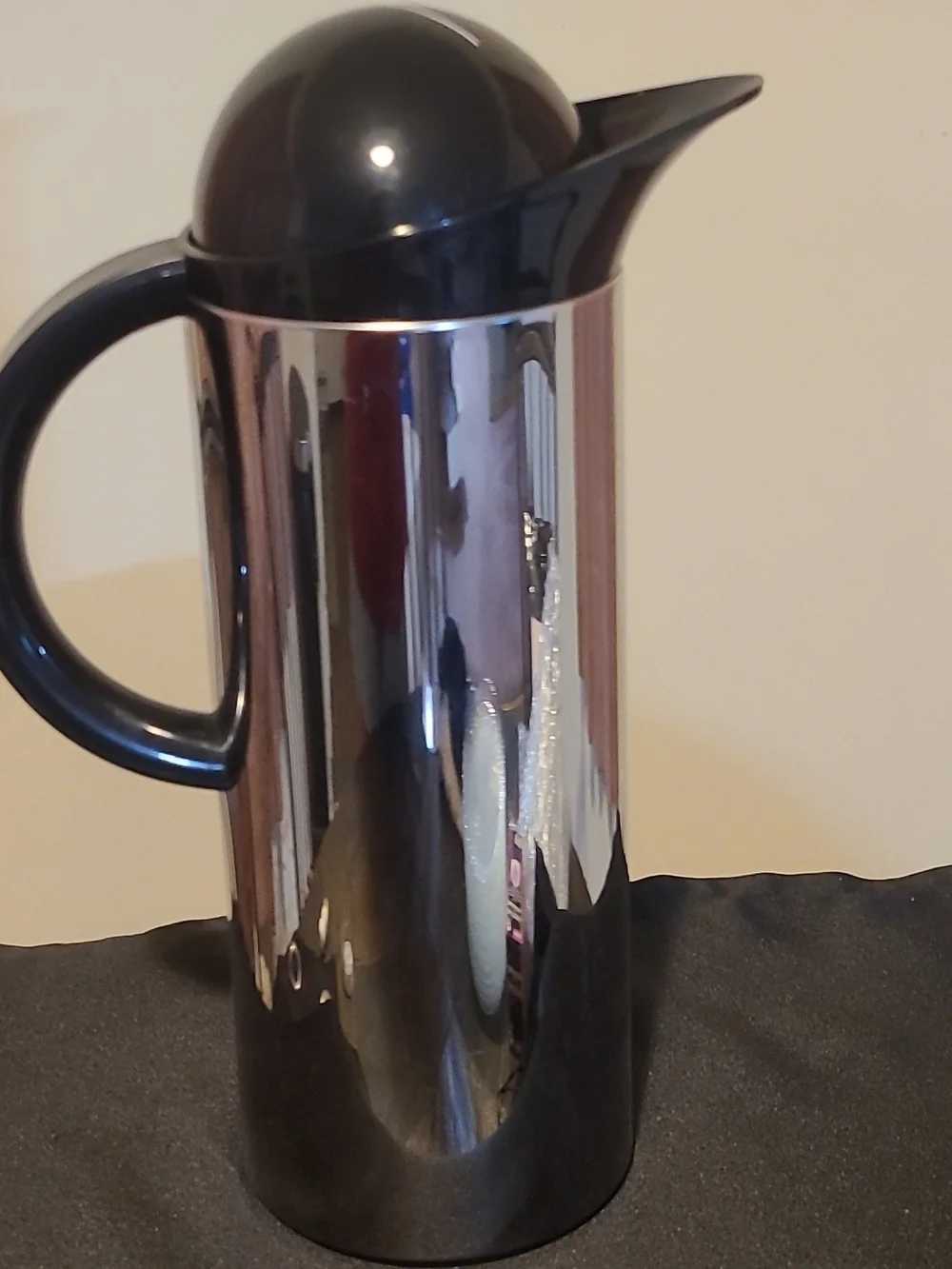 Vintage Krups Thermart Type 280 Chrome Thermal Coffee Carafe Thermos Jug Black